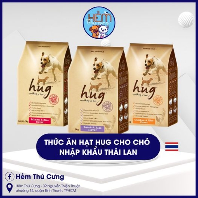 THỨC ĂN HẠT HUG CHO CHÓ NHẬP KHẨU THÁI LAN 2KG